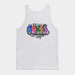 Faith Christian quotes Graffiti Style Tank Top